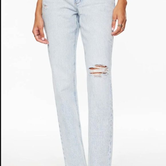 Dynamite black distressed straight leg jeans - Picture 6 of 6